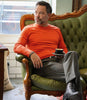 Men's Silkspun Long Sleeve Crew in Orange Blaze