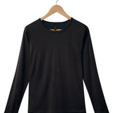 Men's Silkspun Long Sleeve Crew in Black