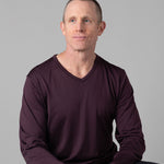 Long Sleeve V Neck Men's top in Port Royale