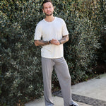 Men's Silkspun Lounge Pants - Clearance; Perfect Grey & Port Royale