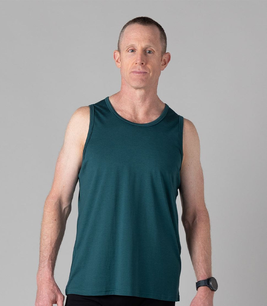 Men's Sleeveless Crew in Deep Sea