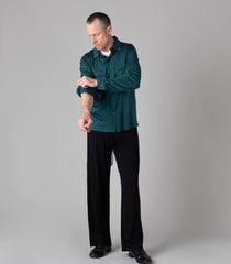 Silkspun Travel Shirt in Deep Sea