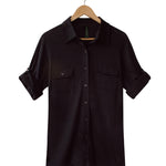  Men's Silkspun Travel Shirt in Black