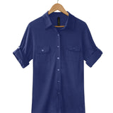  Men's Silkspun Travel Shirt in Navy