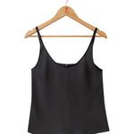 100% Pure Silk Crepe-de-Chine Camisole in Black