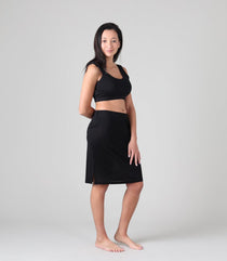 Women's 100% Pure Silk Half Slip in Black