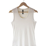 Puresilk Rib Knit Sleeveless Top in Natural White