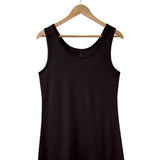 Women's Silkspun longline sleeveless in Black