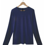 Men's Silkspun Long Sleeve Crew in Navy
