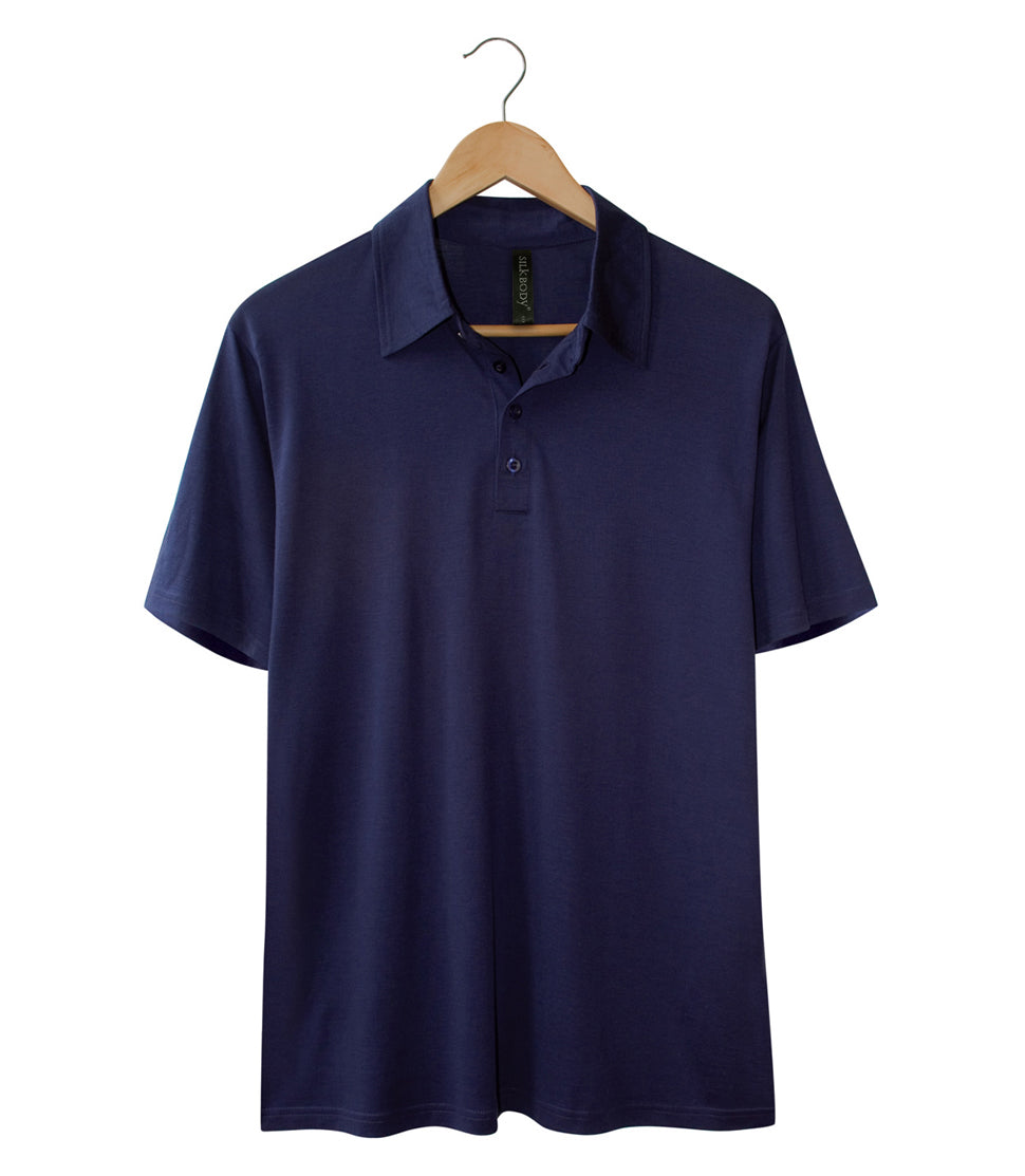 Silkspun Short Sleeve Polo Shirt - Clearance; Navy Size XXXL