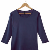 Women's  Silkspun 3/4 Sleeve Scoop in Navy
