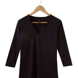 Silkspun 3/4 Sleeve V Neck