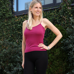 Silkspun Camisole in Mulberry on model