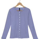 Women's Silkspun Cardigan in Forget-Me-Not Blue