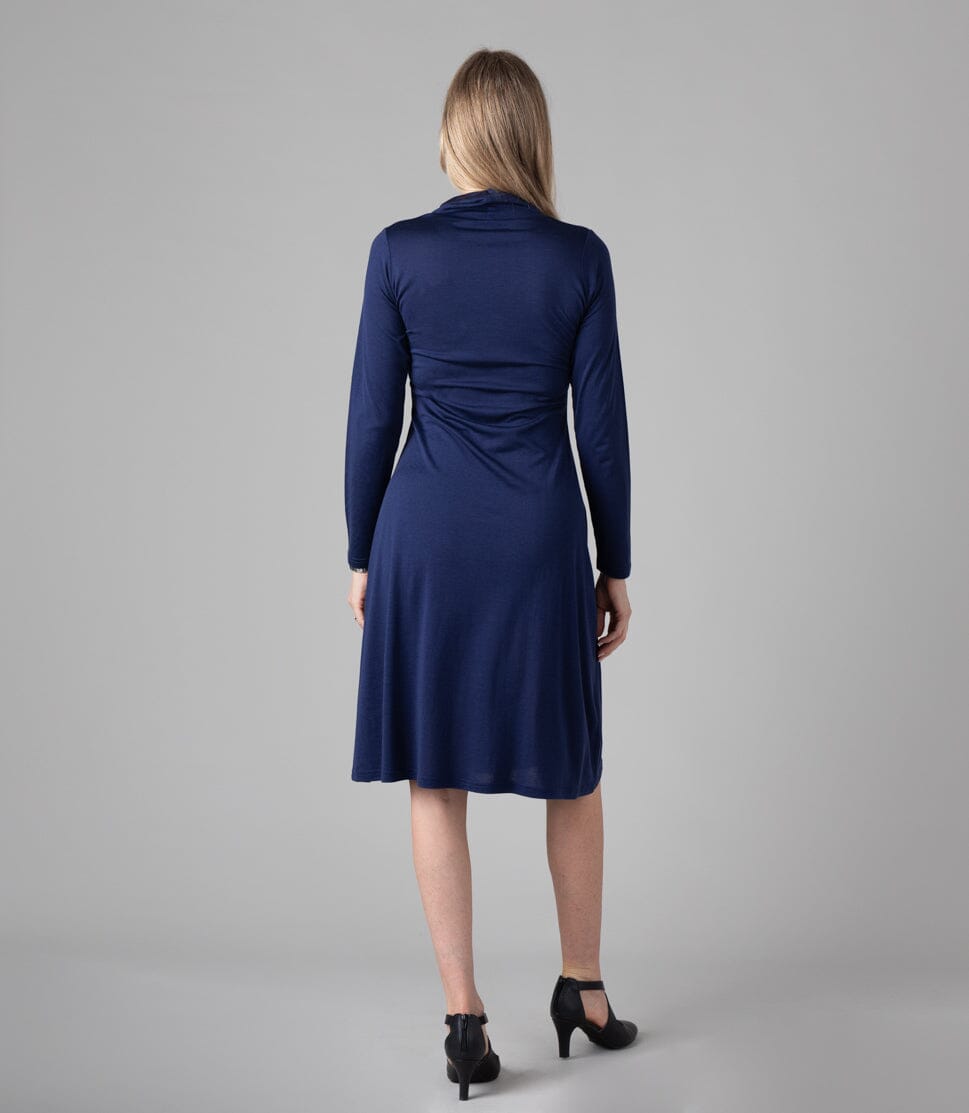Silkspun High-Neck Dress