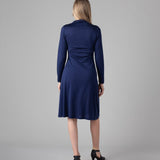 Silkspun High-Neck Dress