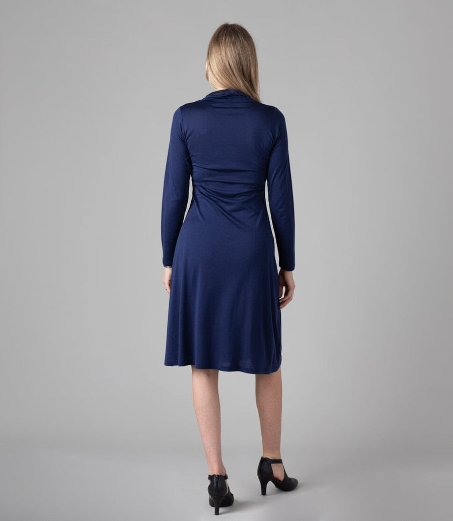 Silkspun High-Neck Dress