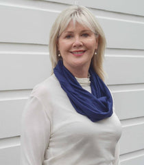 Silkspun Infinity Scarf with secret pocket in Natural White