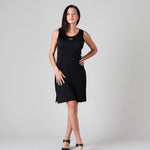 Silkspun Keyhole Dress in Black