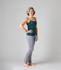 Women's Silkspun Long Camisole in Deep Sea green and Silkspun Long Yoga Pant in Perfect Grey