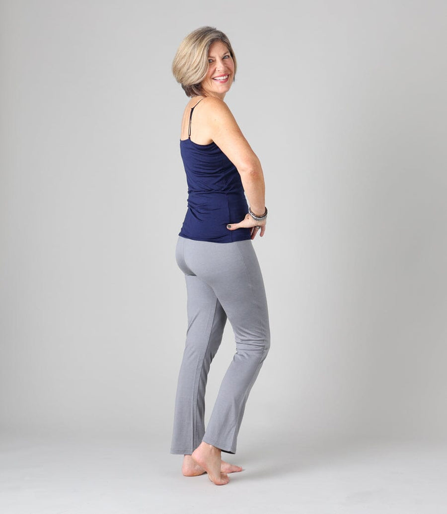 Women's Silkspun Long Camisole in Navy and Silkspun Long Yoga Pant in Perfect Grey