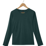 Women's Silkspun Long Sleeved Crew in Deep Sea