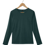 Women's Silkspun Long Sleeved Crew in Deep Sea