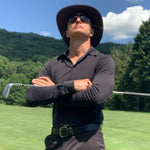 Men's Silkspun Long Sleeve Polo Shirt available in Black or Navy