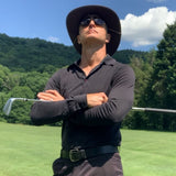 Men's Silkspun Long Sleeve Polo Shirt available in Black or Navy