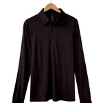 Men's Silkspun Long Sleeve Polo Shirt in Black