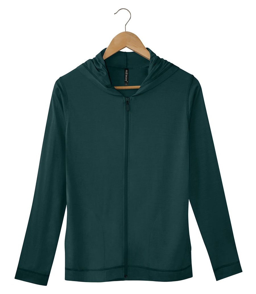 Silkspun Hoodie in Deep Sea Green