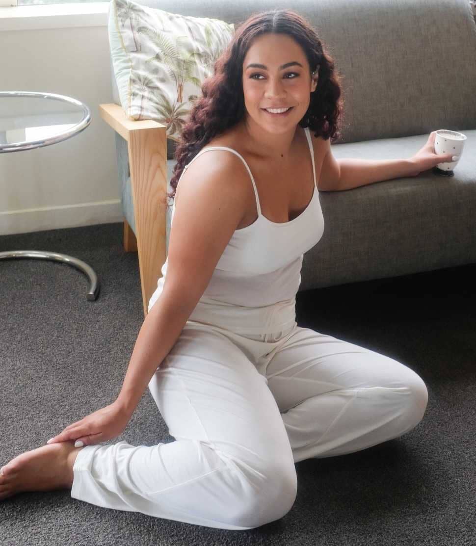 Silkspun Pajama Pants and Camisole in Natural White