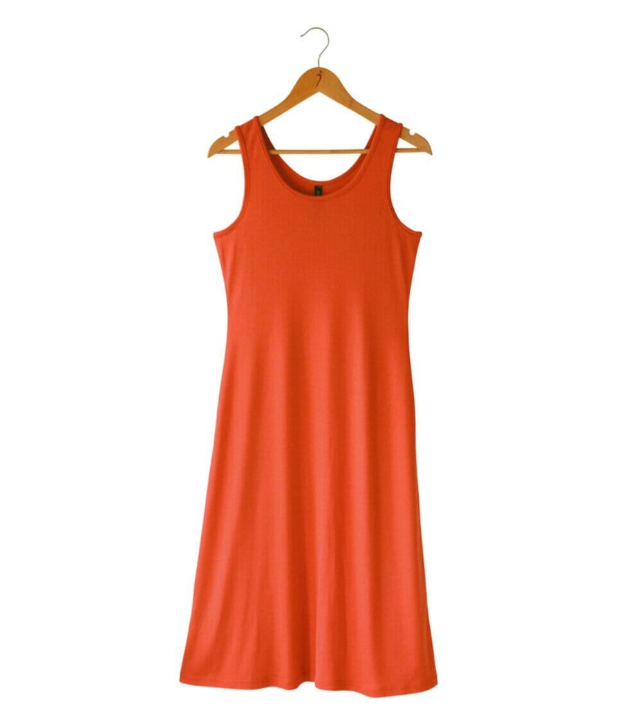 Women's Silkspun Sleeveless Dress in Orange Blaze