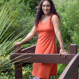 Silkspun Sleeveless Dress in Orange Blaze