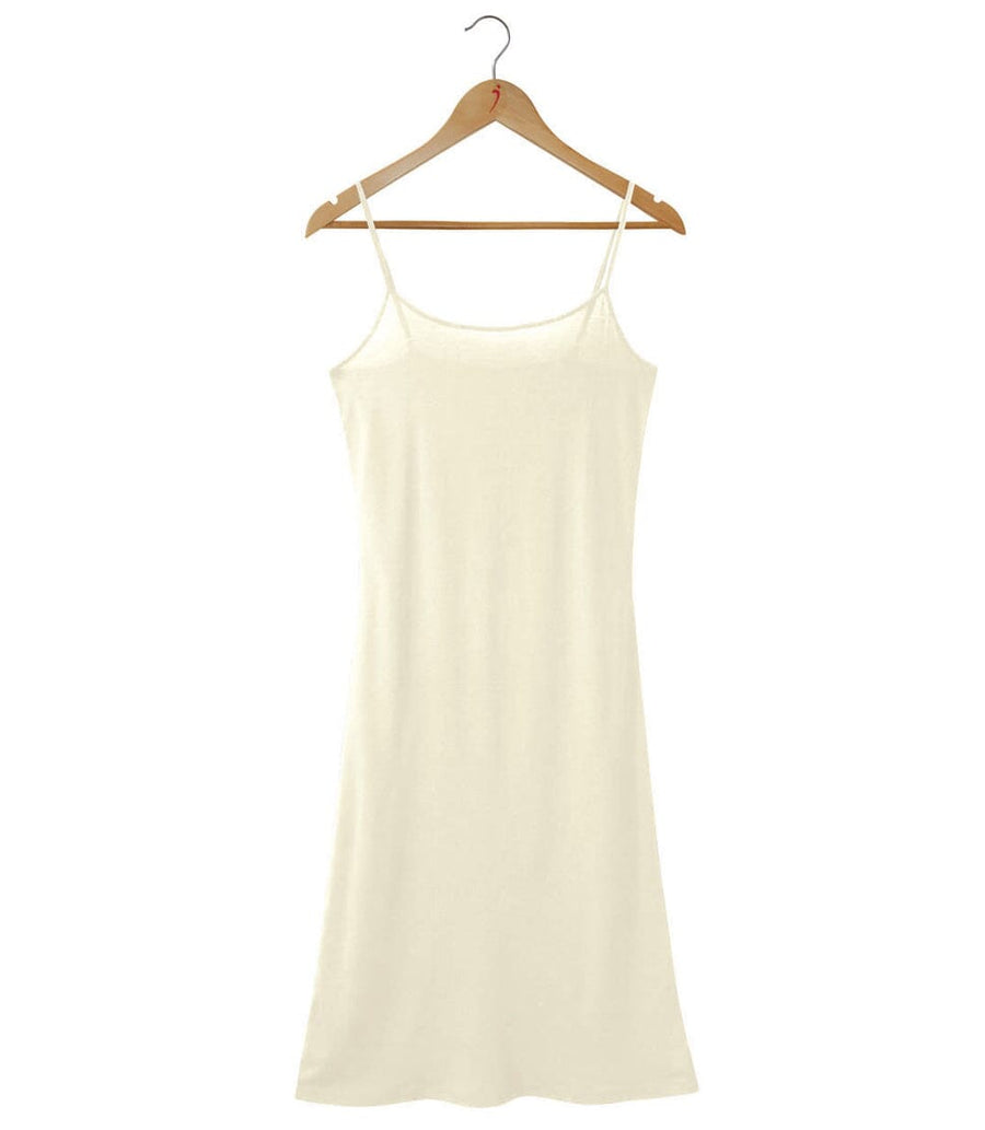 Silkspun Slip Dress in Natural White
