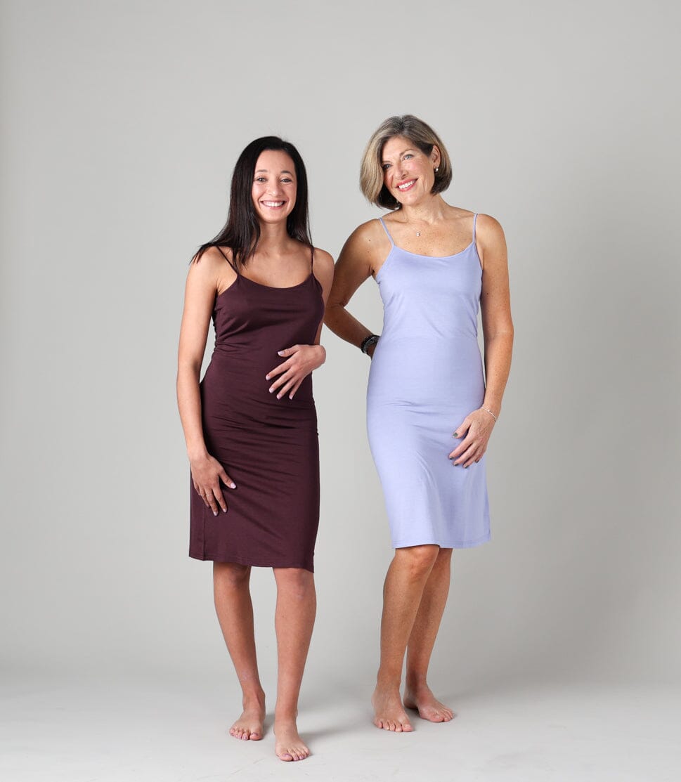 Women's Silkspun Slip Dress in Port Royale and Forget-Me-Not blue