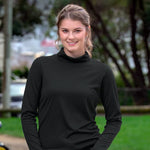 Silkspun Turtleneck - Clearance; Black and Natural White Size XS