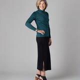 Women's Silkspun Turtleneck in Deep Sea