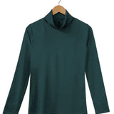 Women's Silkspun Turtleneck in Deep Sea Green
