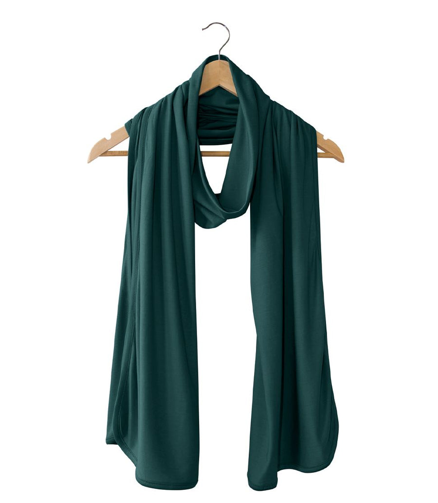 Silkspun Wrap Scarf in Deep Sea Green