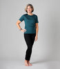 Women's Silkspun Short Sleeve Crew in Deep Sea
