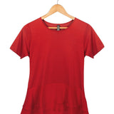 Women's Silkspun Judy Top in Sunset Red 
