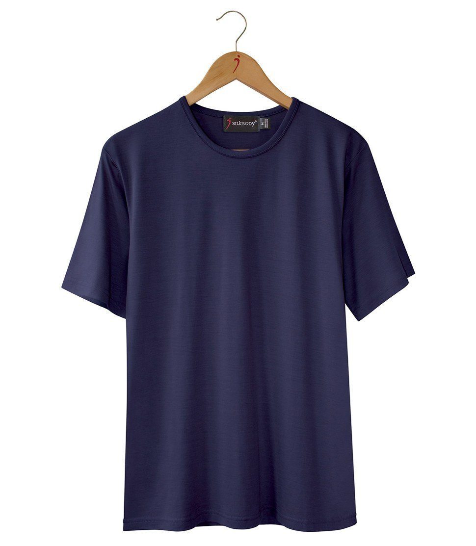 Men's Silkspun Short Sleeve Crew in Navy