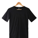  Men's Silkspun V Neck Crew top in Black