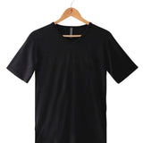  Men's Silkspun V Neck Crew top in Black