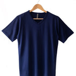 Men's Silkspun Short Sleeve V Neck in Navy