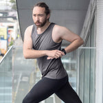  Men's Silkspun Sleeveless Crew in Perfect Grey