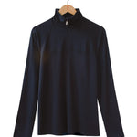  Men's Silkspun Zip Neck in Black