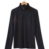  Men's Silkspun Zip Neck in Black