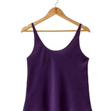 Women's 100% Pure Silk SilkbodyCrepe-de-Chine Camisole in Damson Purple 
